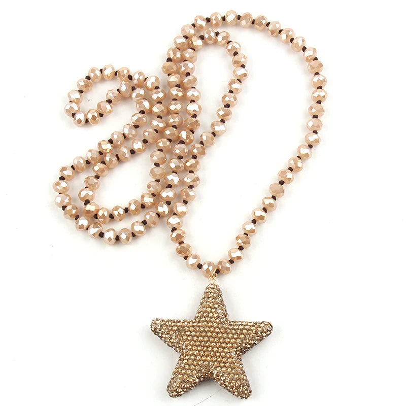 Crystal Star Beaded Necklace - Festigal