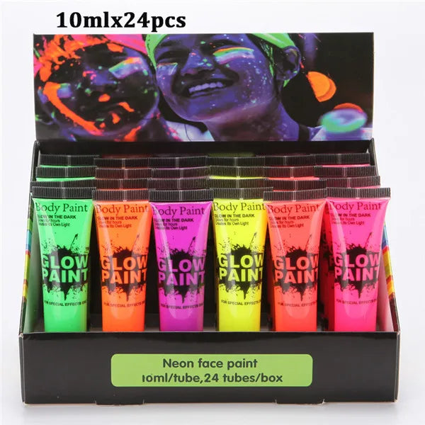 6 to 24 pieces UV Flourescent Face & Body Make Up - Festigal