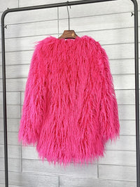 Faux Mongolian Fur Jacket