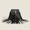 Skull Rivet Tassel Crossbody Bag - Festigal