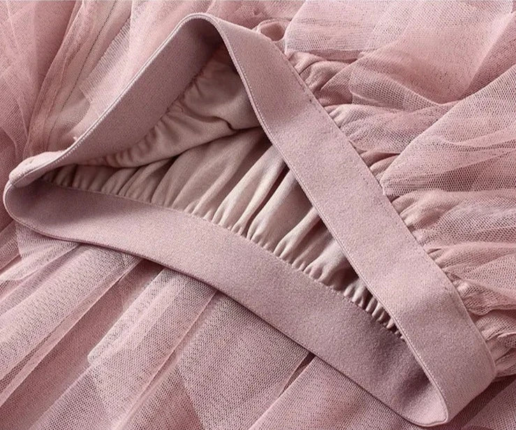 Ruffle Tulle Maxi Skirt - Festigal