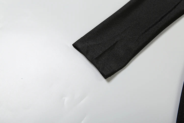 Fur Cut Out Wet Look Bodysuit