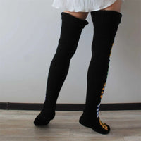 Granny Square Thigh High Socks