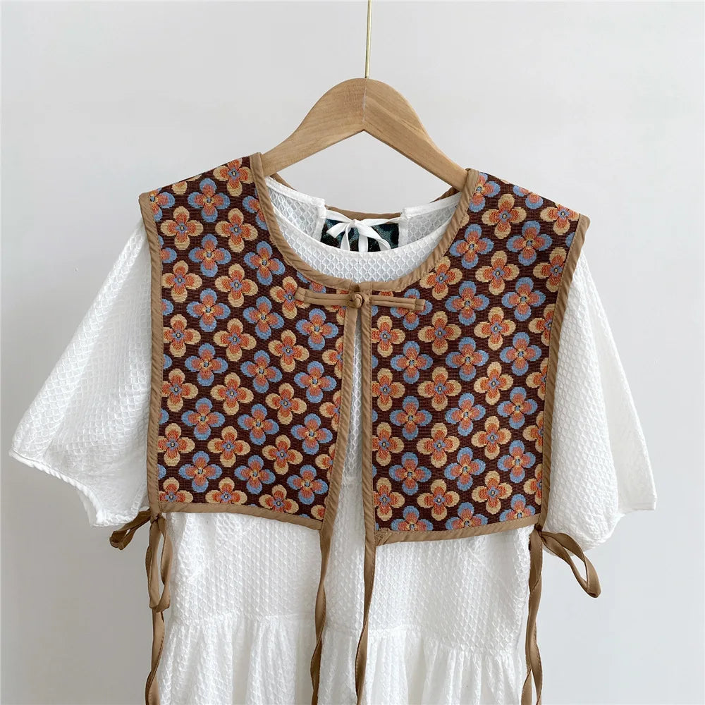 Embroidered Cropped Waistcoat - Boho Festival Layer