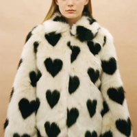 Queen of Hearts Faux Fur Coat - Festigal