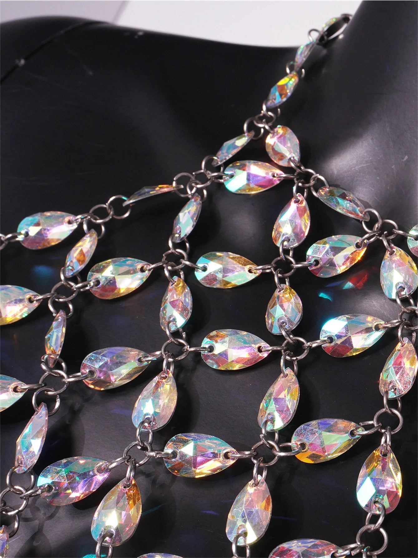 Hollow Out Rhinestone Top - Festigal