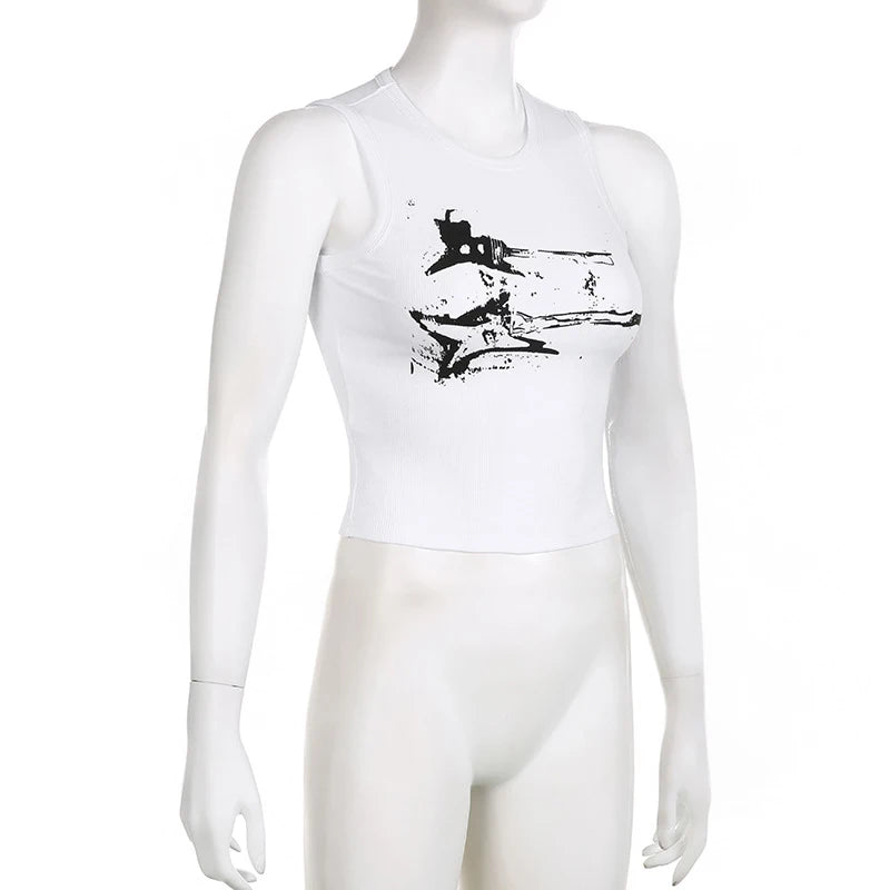 Guitar Print Tank Top - Festigal