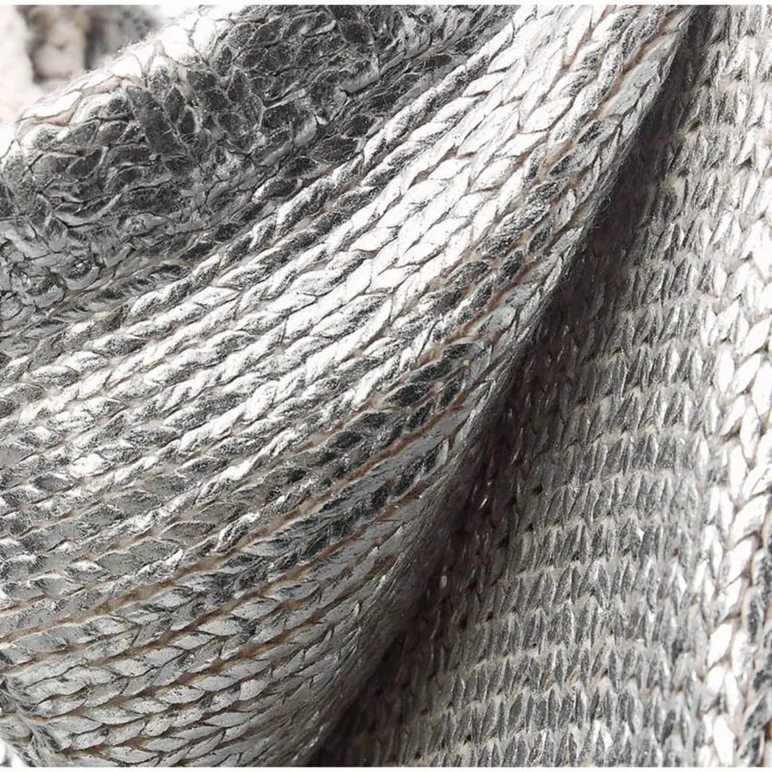 Futuristic Metallic Knitted Hoodie - Festigal