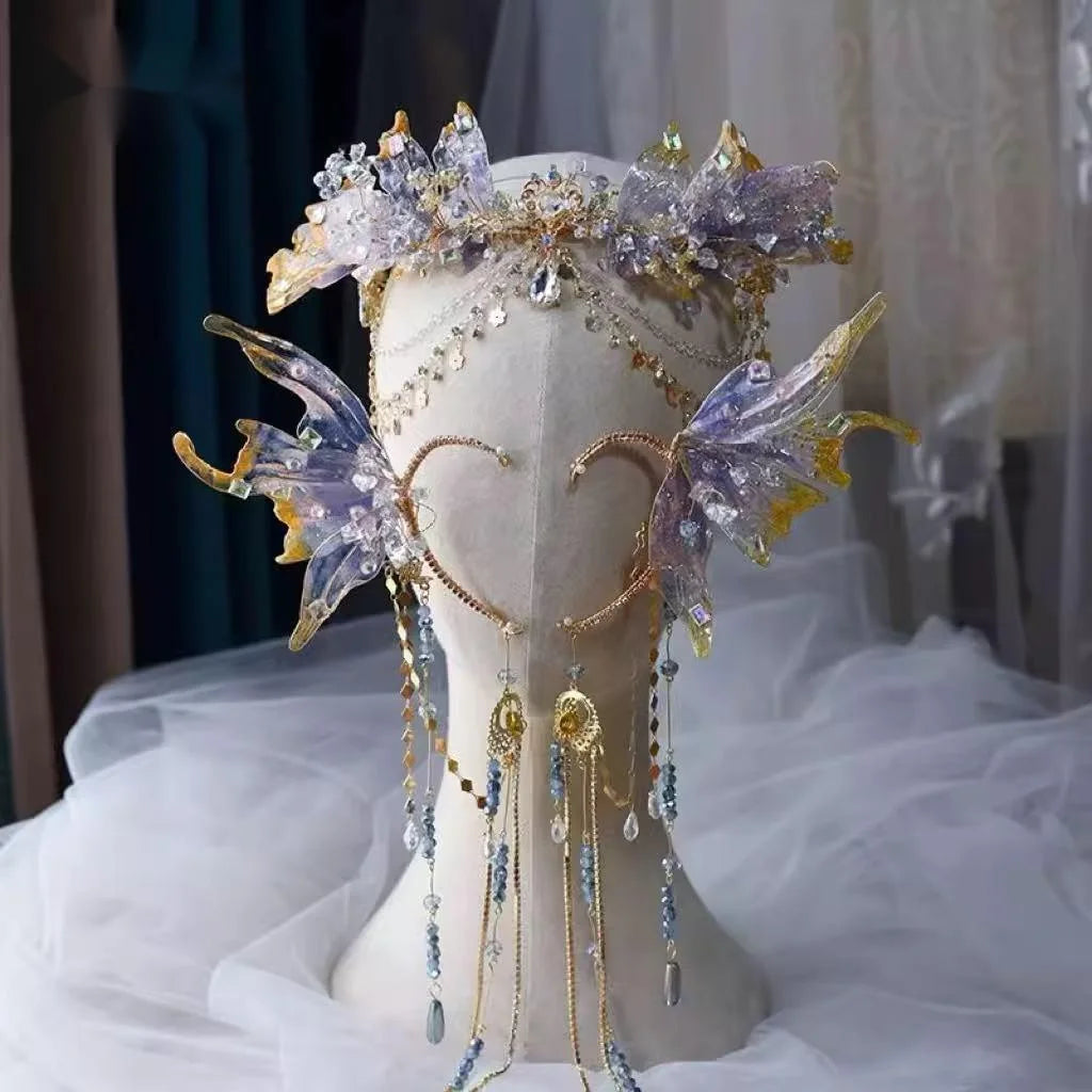 Fairy Crystal Crown & Ear Cuff Set