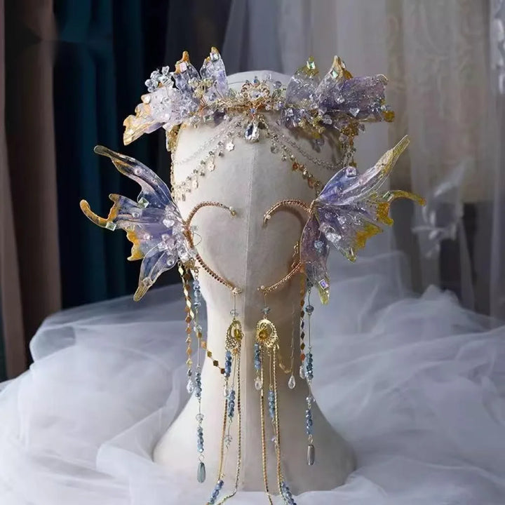 Fairy Crystal Crown & Ear Cuff Set