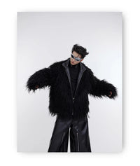 Men's Shaggy Faux Fur Jacket