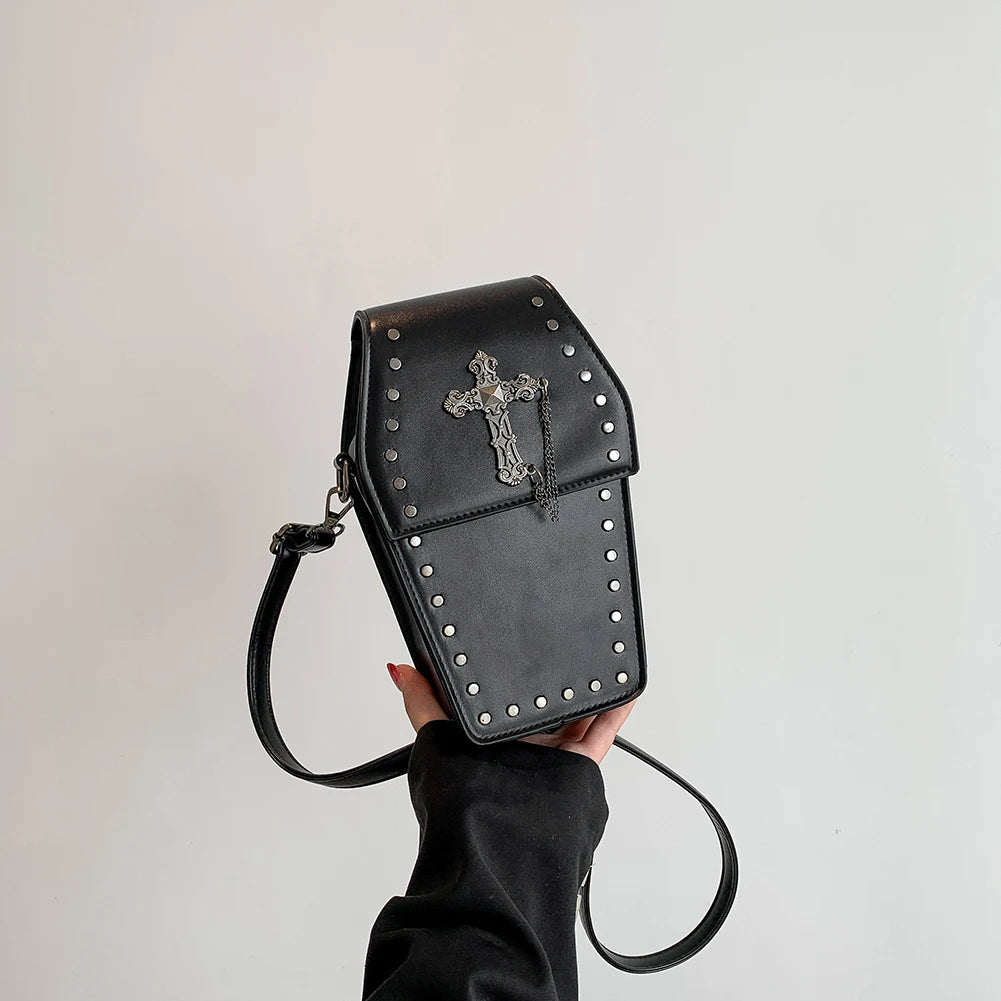 Gothic Coffin Crossbody Bag