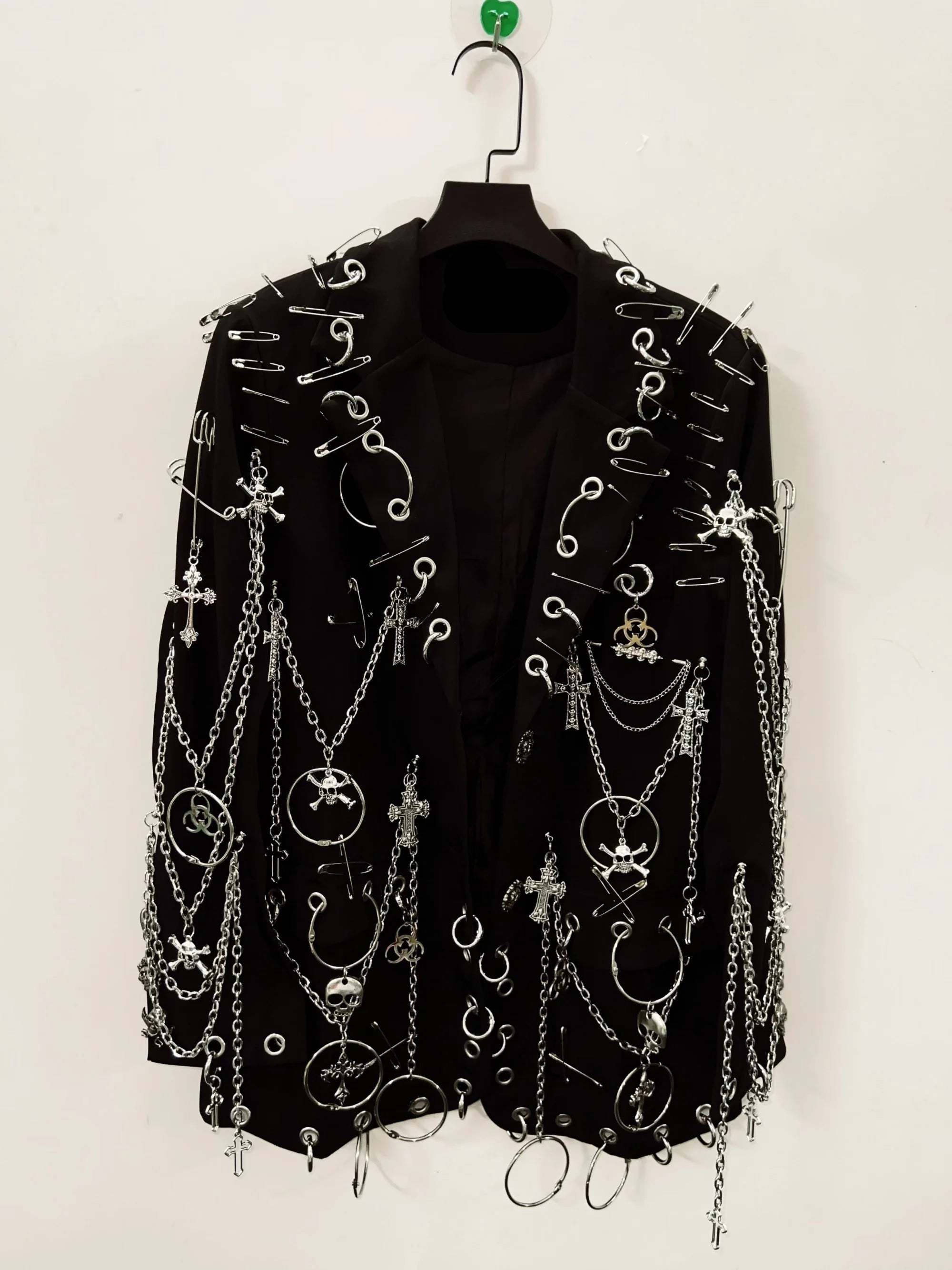 Embellished Metal Punk Blazer