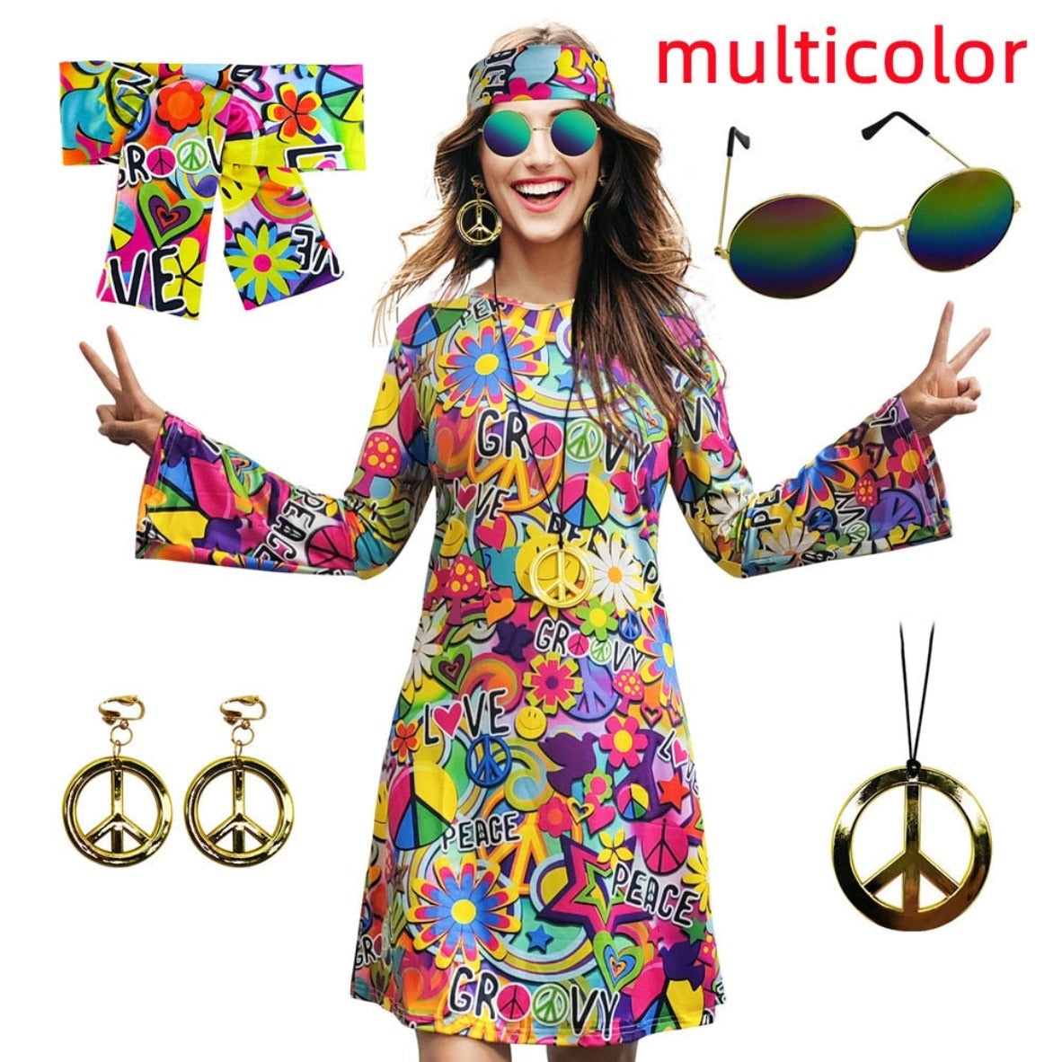 Hippy Heavenly Dress with Accessories - Festigal