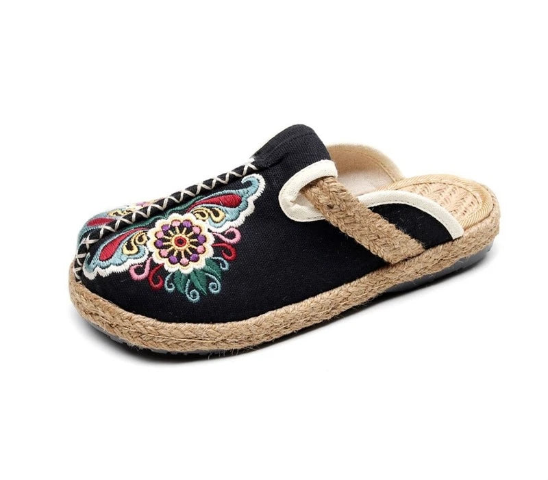Embroidered Skull Espadrilles - Festigal