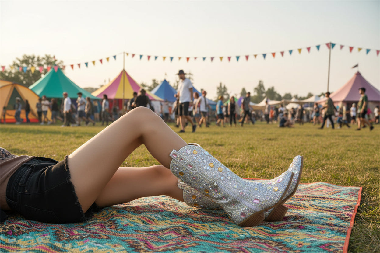 Crystal Embellished Cowgirl Boots