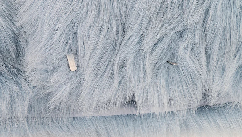 Faux Fur Oversized Collar Coat - Festigal