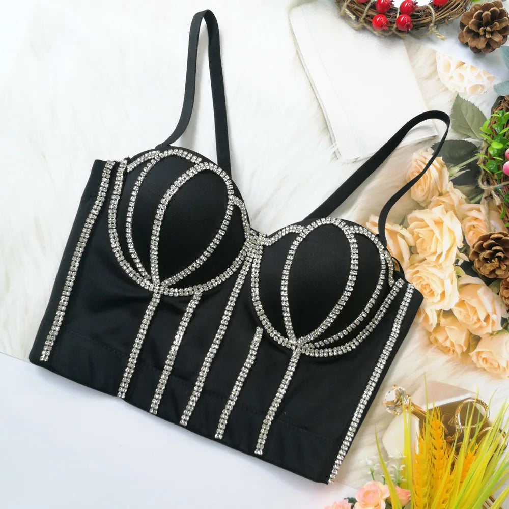 Diamante Embellished Corset Bustier - Festigal
