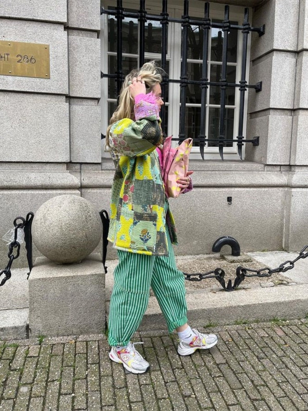 Belted Patchwork Robe Jacket - Festigal