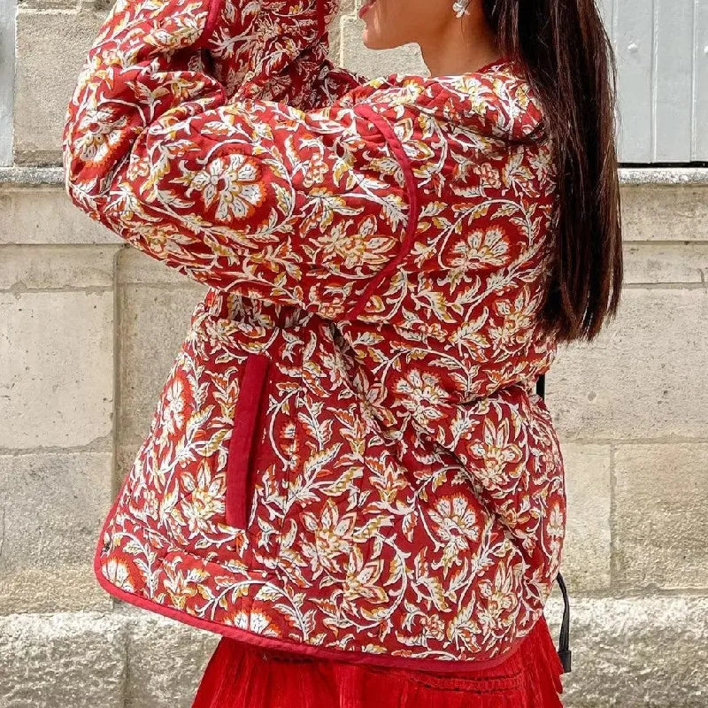 Quilted Paisley Ethnic Jacket - Festigal