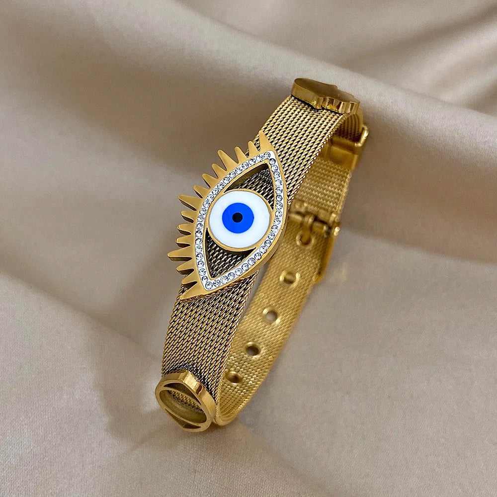 Evil Eye Steel Bracelet