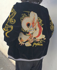 Men's Embroidered Japanese Dragon Jacket