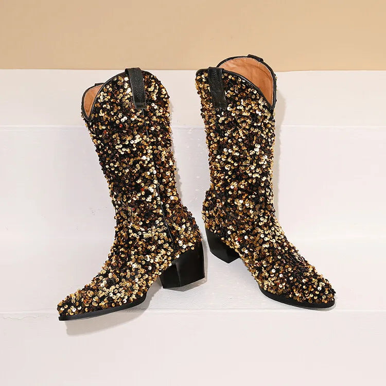 Sequin Cowgirl Boots