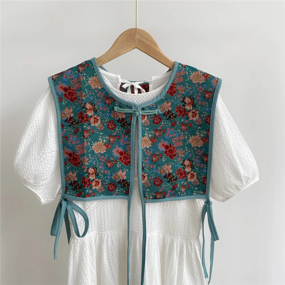 Embroidered Cropped Waistcoat - Boho Festival Layer
