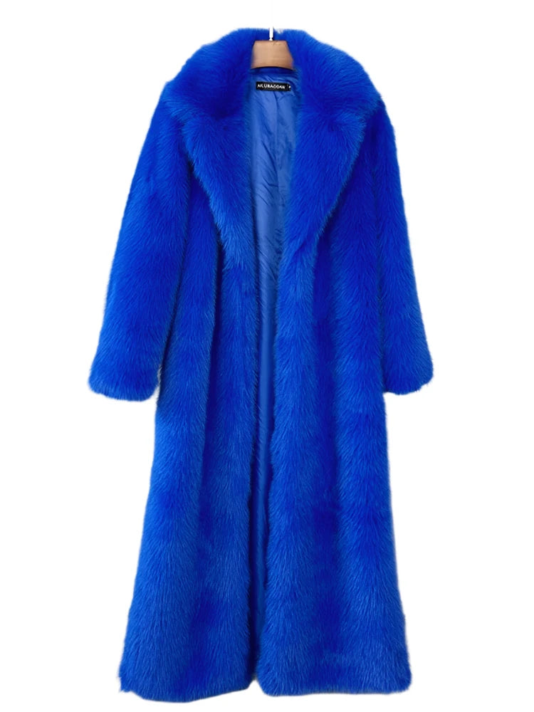 Faux Fur Long Coat - Festigal