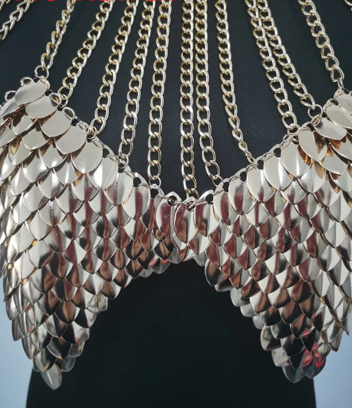 Mermaid Scale Chain Bra