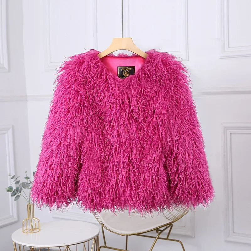 Shaggy Faux Fur Jacket - Festigal