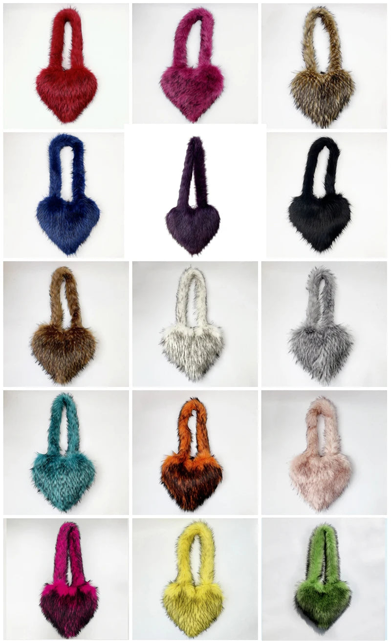 Faux Fox Heart Crossbody Bag - Festigal