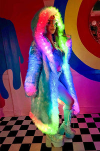 Remote Controlled LED Faux Fur Jacket