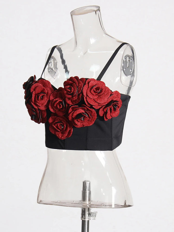 Rose Applique Corset - Festigal