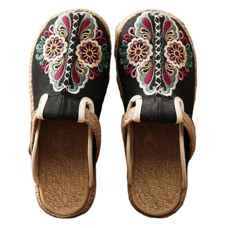 Embroidered Skull Espadrilles