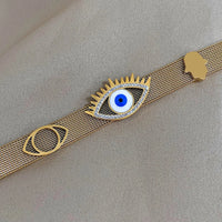 Evil Eye Steel Bracelet