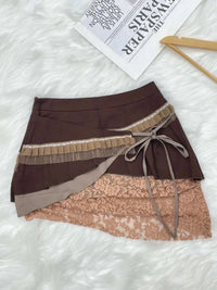 Asymmetrical Multi-Layered Mini Skirt - Festigal