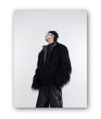 Men's Shaggy Faux Fur Jacket