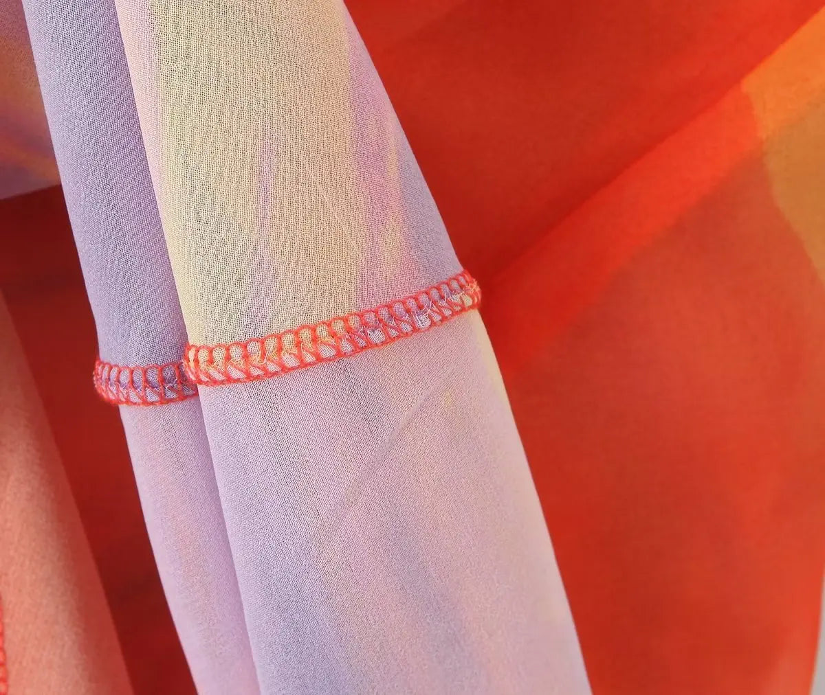 One Shoulder Orange Gradient Dress - Festigal