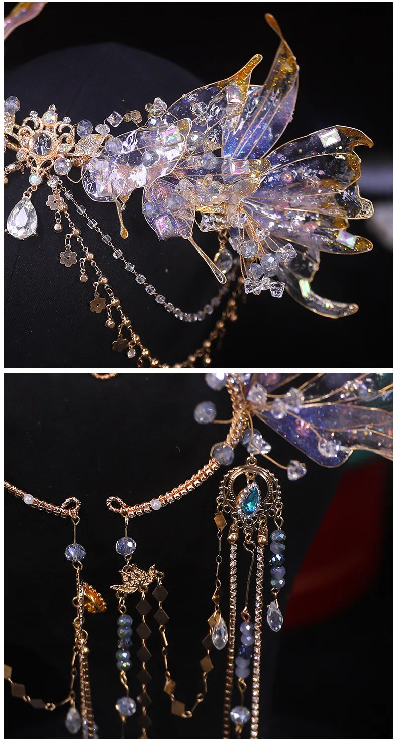 Fairy Crystal Crown & Ear Cuff Set