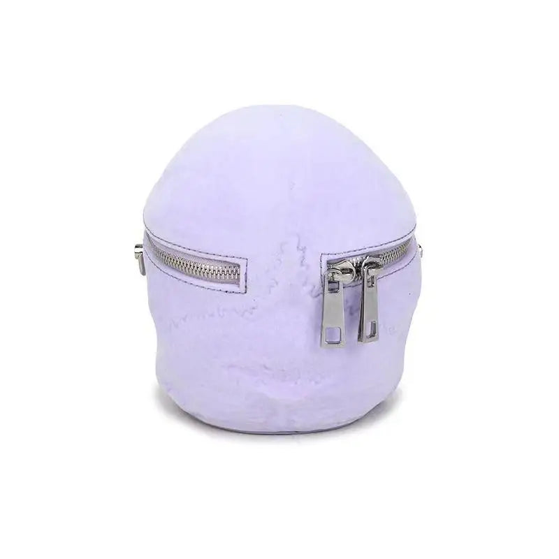 3D Velvet Skull Crossbody Bag