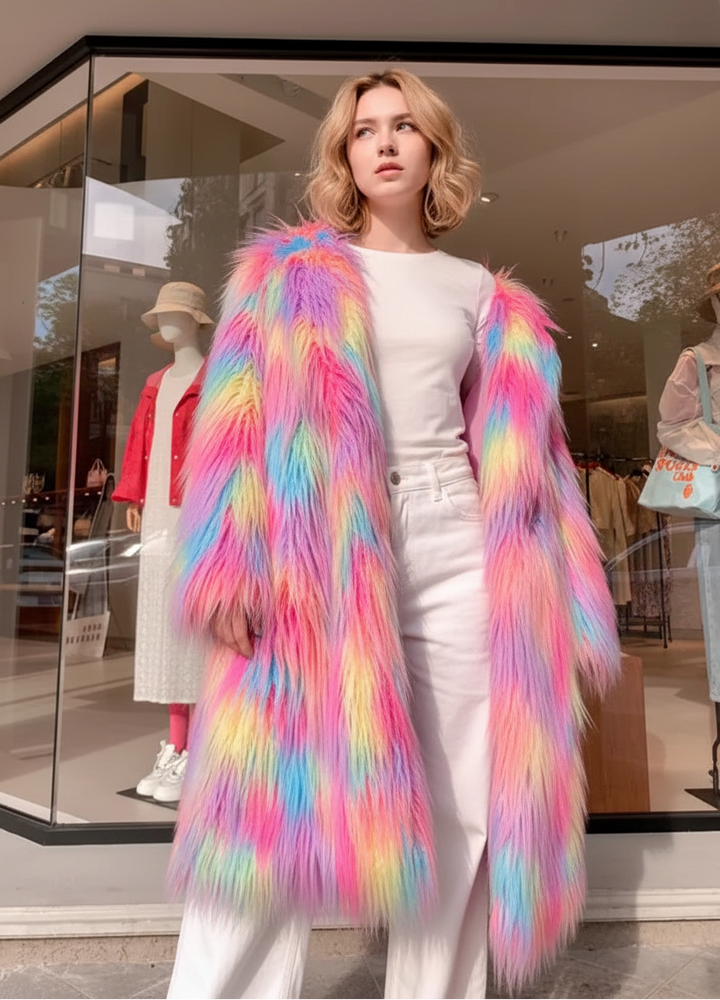 Multicoloured Yeti Coat