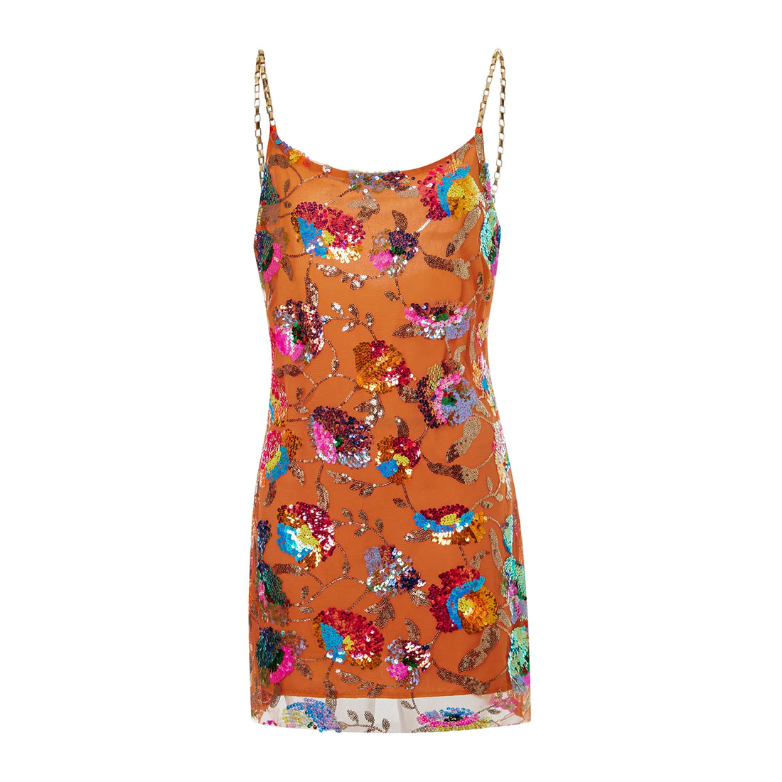 Backless Embellished Chain Strap Dress - Festigal