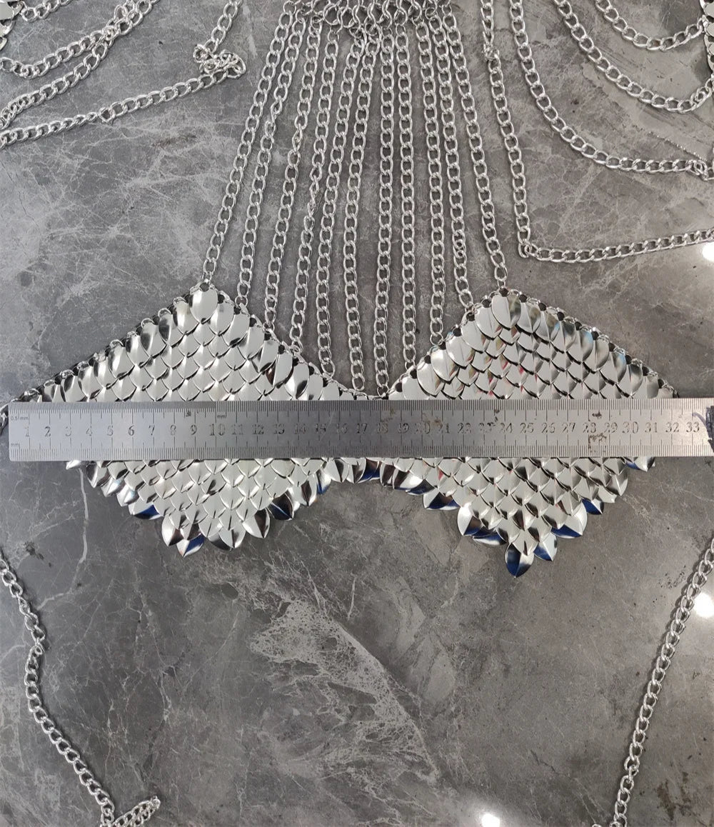 Mermaid Scale Chain Bra - Festigal