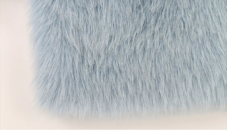 Faux Fur Oversized Collar Coat - Festigal