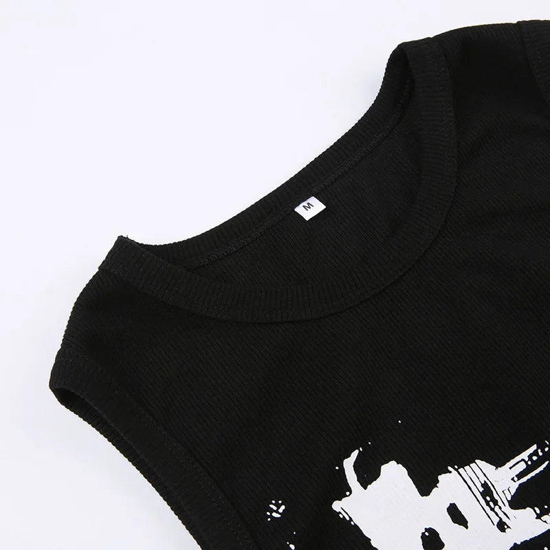 Guitar Print Tank Top - Festigal