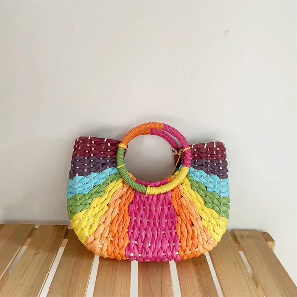 Boho Rainbow Woven Bag - Festigal