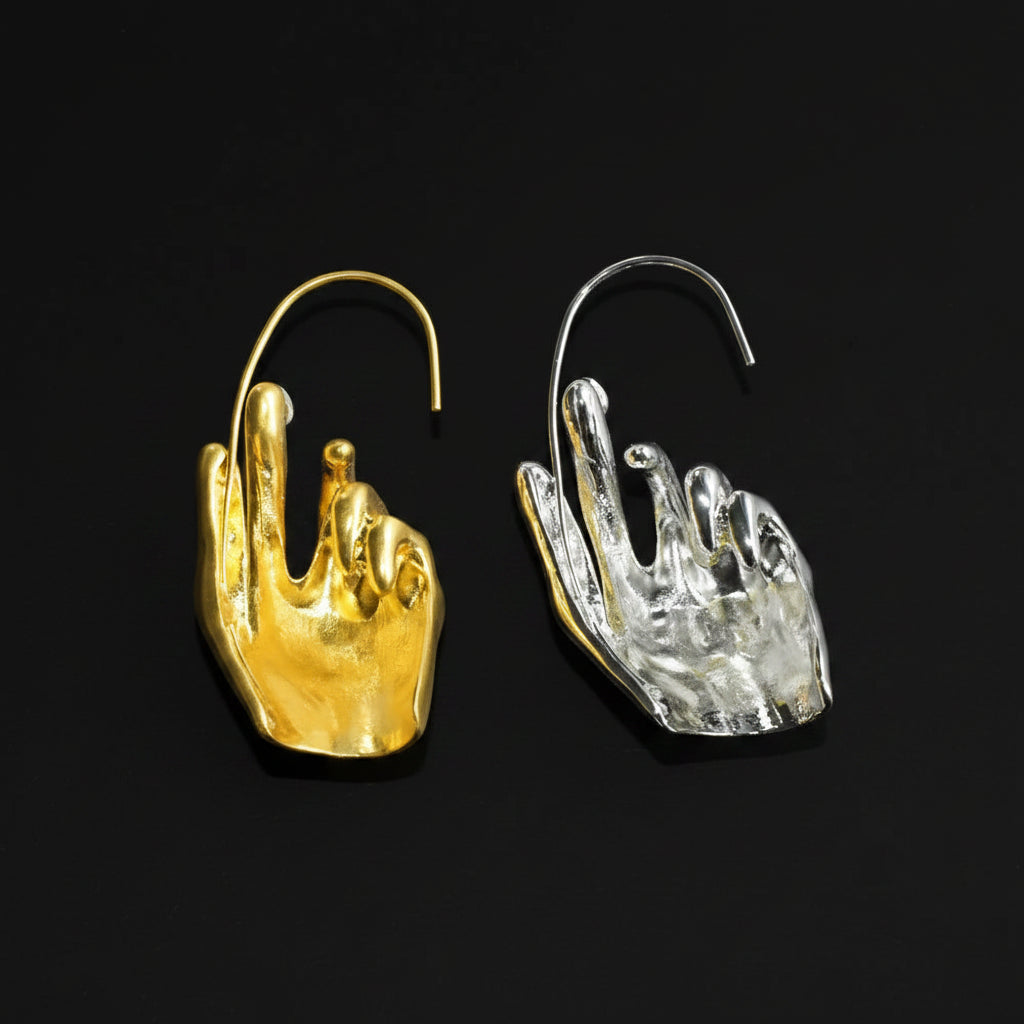 Metal Hand Ear Cuff