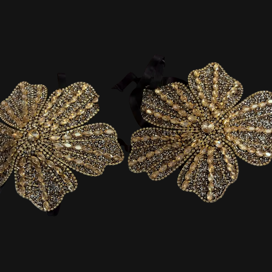 Rhinestone Flower Bralet