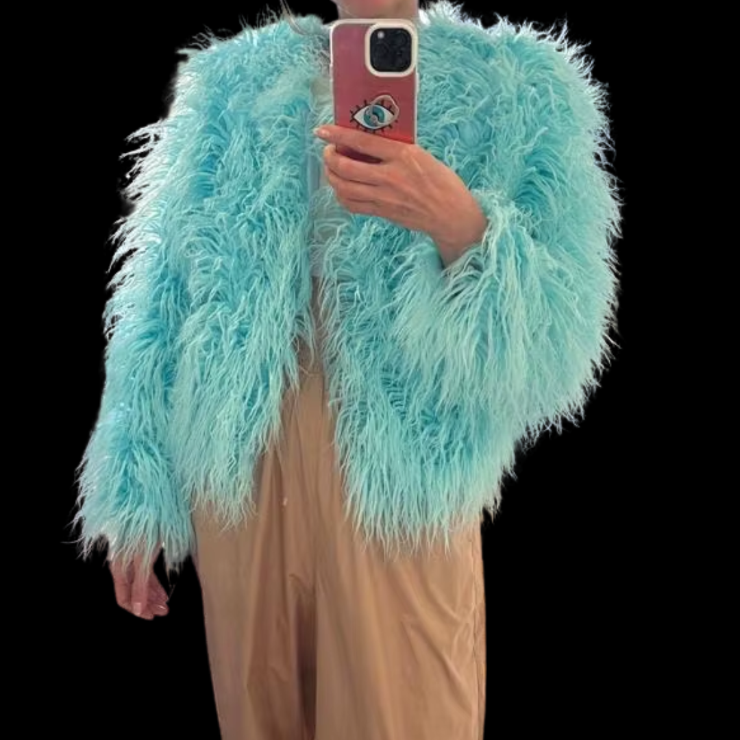 Shaggy Faux Fur Jacket Coat - Festigal